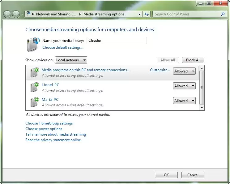 windows 7 settings