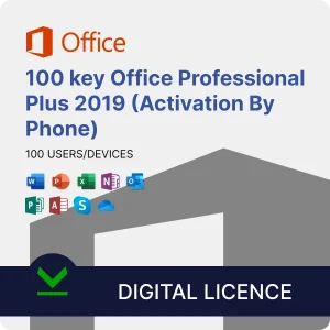 100 Key Office Professional Plus 2019 (Activation By Phone)