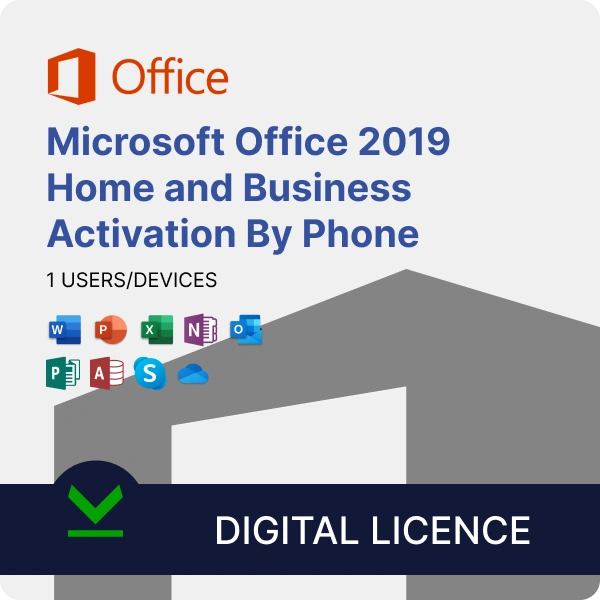 Office 2019 Home and Business For Windows (Activation By Phone)